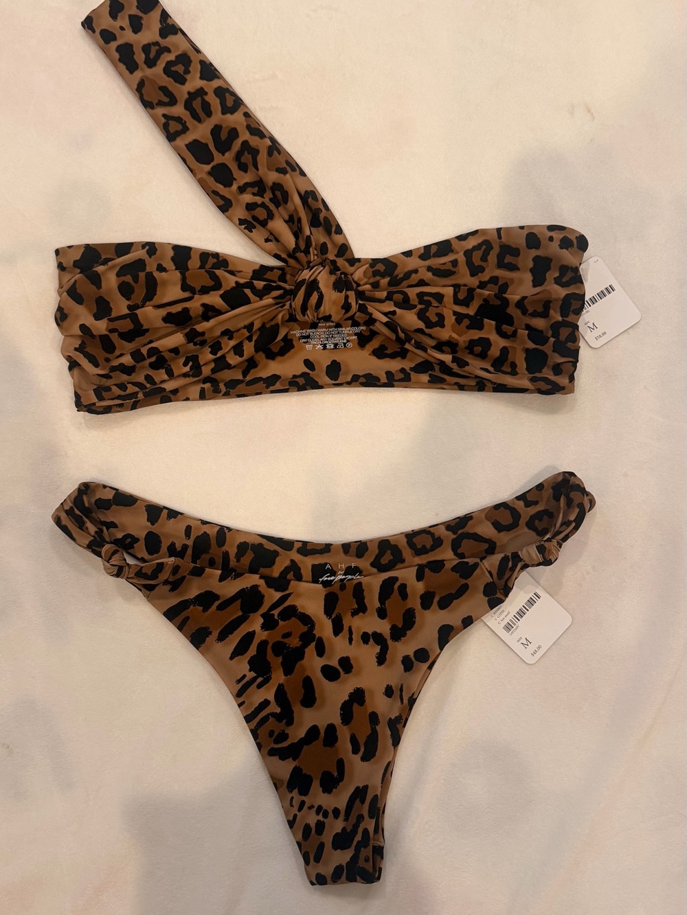 FP Movement by Free People Leopard Print Brown and Black Bikini Set